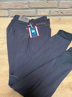 Heren rijbroek easy rider zwart knee grip 54