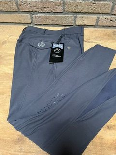 Heren rijbroek montar yati grijs knee grip 52