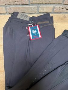 Heren rijbroek easy rider zwart knee grip 52