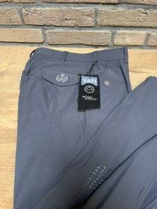 Heren rijbroek montar yati grijs knee grip 46