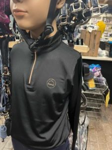 Montar shirt lange mouw zwart glitter 140