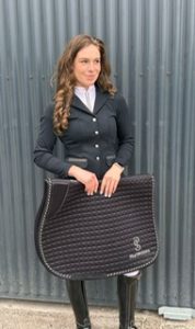 Wedstrijd jasje black whit crystals montar 42