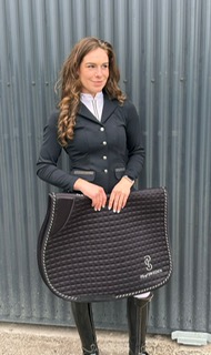 Wedstrijd jasje black whit crystals montar 44