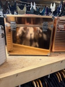 Poetskoffer rosegold groot glad