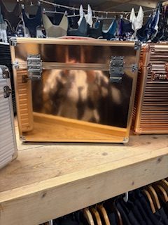 Poetskoffer rosegold groot glad