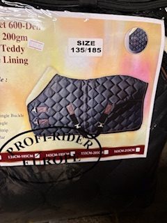 Showdeken teddy gevoerd zwart 195