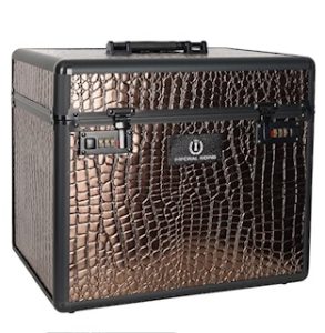 Poestkoffer croco brons