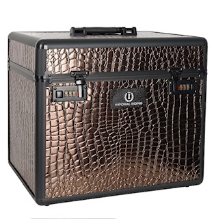 Poestkoffer croco brons