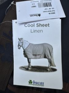 Bucas cool sheet linen navy/coffee 185