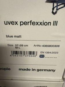 Uvex perfexxion 111 blue mat 57-59 