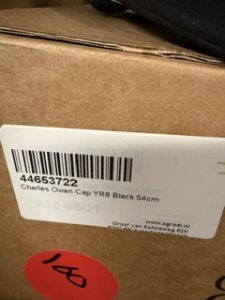 Charles owen cap black 54