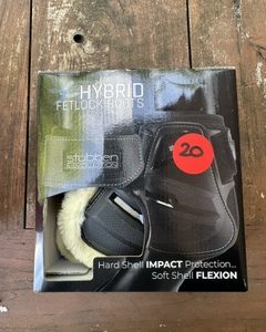Stubben hybrid fetlock boots maat L zwart met bont