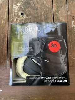 Stubben hybrid fetlock boots maat L zwart met bont