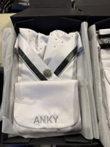 Anky plastron M wit grijs