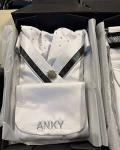 Anky plastron M wit grijs