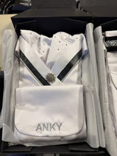 Anky plastron M wit grijs